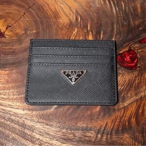 Prada Black Leather Card Holder